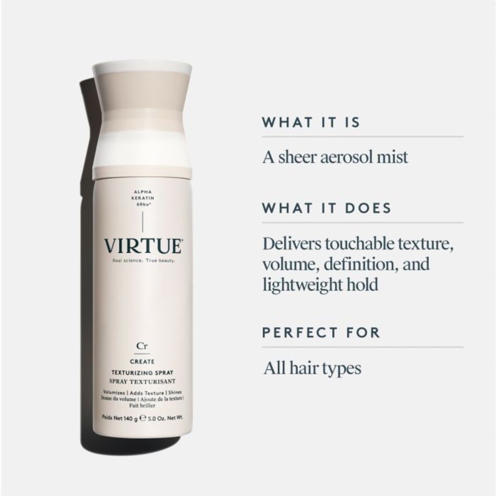 Virtue Texturizing Spray 5oz Full Size, New & Unopened Texture Hairspray - Picture 2 of 3